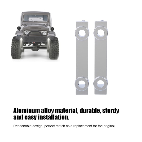 RC-bil Aluminiumlegering Anti-kollisionsplatta Fäststol Uppgradering Tillbehör för RGT 136100 1/10 (silver 680026S)