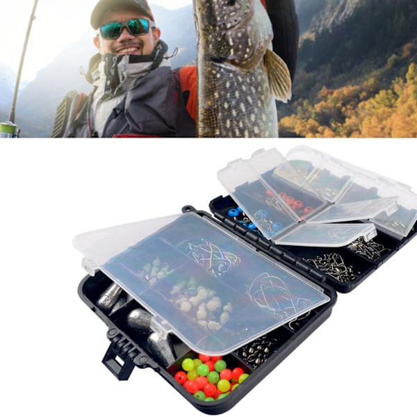 177PCS Fisketillbehörssats Praktiskt Bekvämt att komma åt fiskeredskapslåda för utomhusbruk
