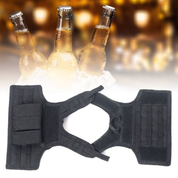Mini Molle flaskevest Konserveret drik Ølflaske Vest Cover Bar Dekoration Sort