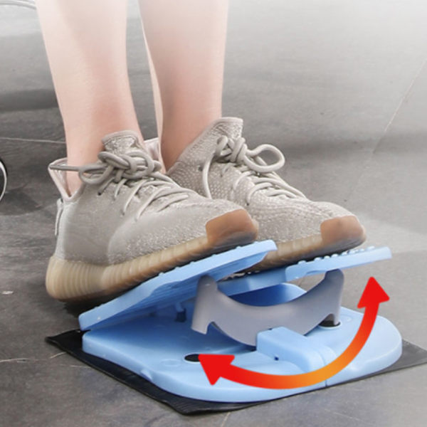 Jalkastepperi Vahvistettu nylon Mini Stepper Trainer Hiljainen kokoontaitettava työpöydän alla Jalkojen treenilaite Vaaleansininen Yksi koko