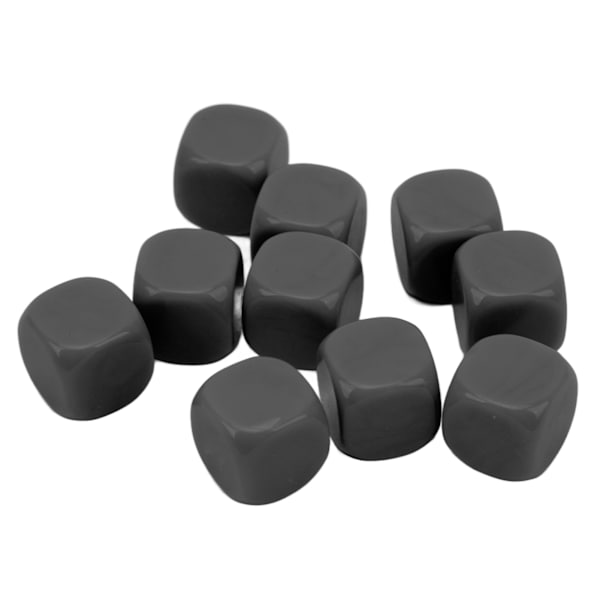 30st roliga tomma tärningar Set DIY Pussel Round Corner 6-sidiga tärningar för brädspel Math Learning Black