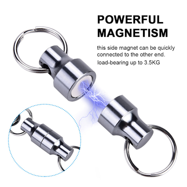 Magnetisk nettutløserklemme for fluefiske - Single Silver Magnet Spenne