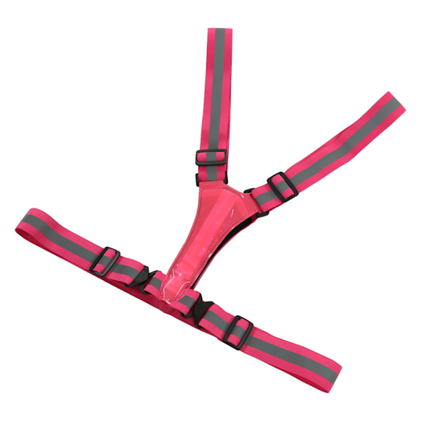 Refleksvest USB Lading Sikker Justerbar for voksne Løping Gåtur Sykling Utendørsaktiviteter Rosa