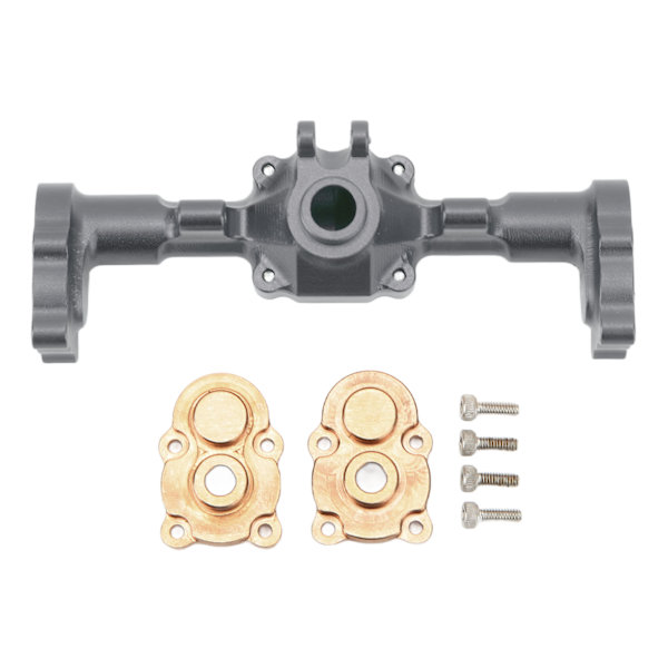CNC taka-akselikotelo FMS:lle FCX24 1/24 RC-auton korotukseen, levennetyt taka-akselikotelot messinkisillä hammaspyöräruuveilla, titaani