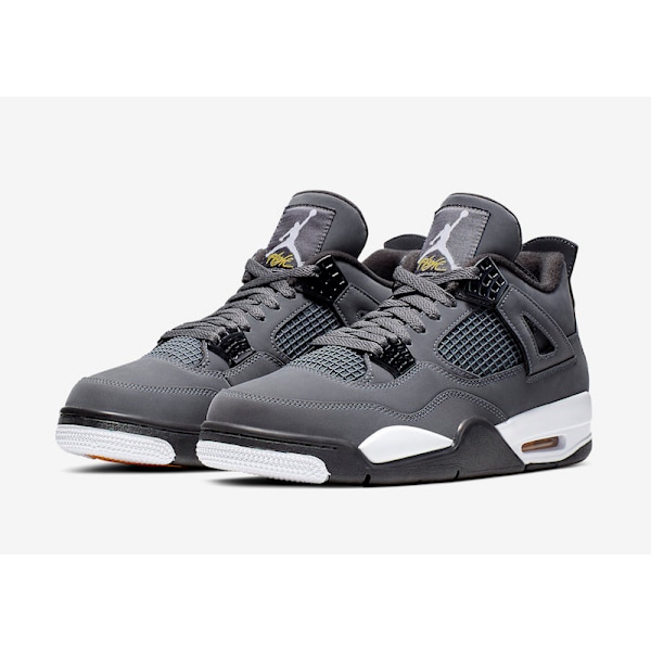 Jordans 4 Retro grå 308497-007 Herr och Dam Original AJ4 Sneakers 46