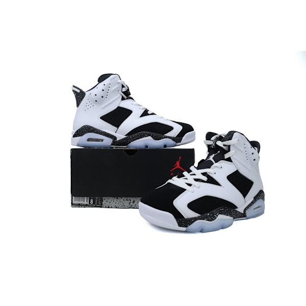Jordans 6 Retro 'Oreo' 384664-101 för män och kvinnor, original AJ6-sneakers 40