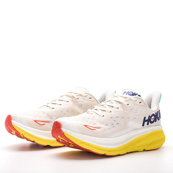 Clifton 9 Textil Dam Herr Skor Löparskor Sneakers gul 39