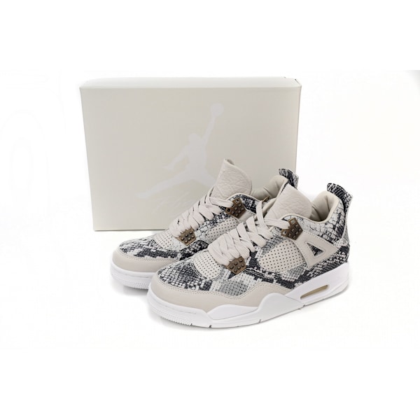 Jordans 4 Retro Premium \"Snakeskin\" 819139-030 för män och kvinnor, original AJ4-sneakers 37.5