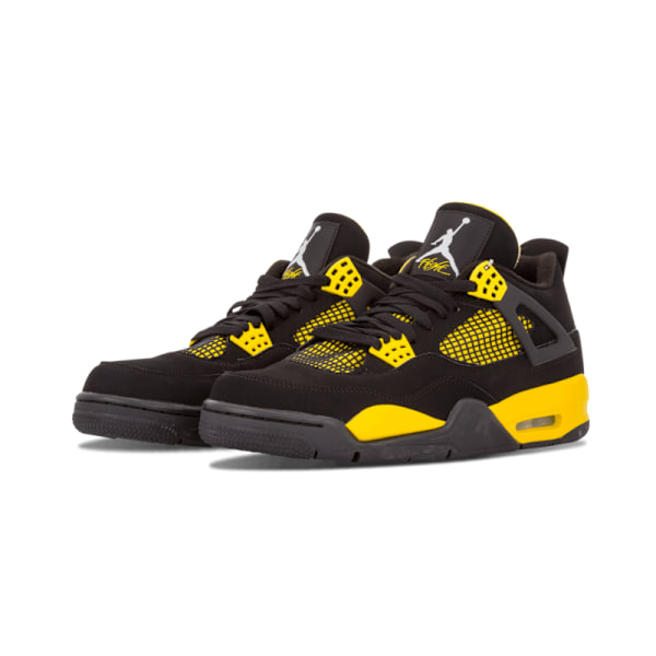 Jordans 4 Retro 'Thunder' 2023 för Män och Kvinnor Original AJ4 Sneakers 41