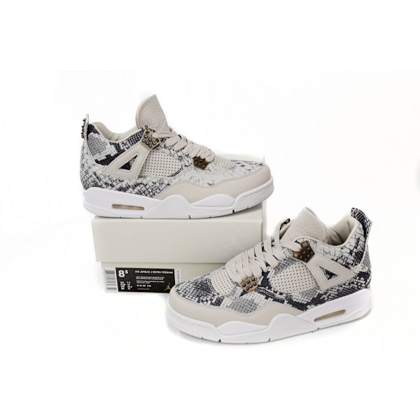 Jordans 4 Retro Premium \"Snakeskin\" 819139-030 för män och kvinnor, original AJ4-sneakers 45