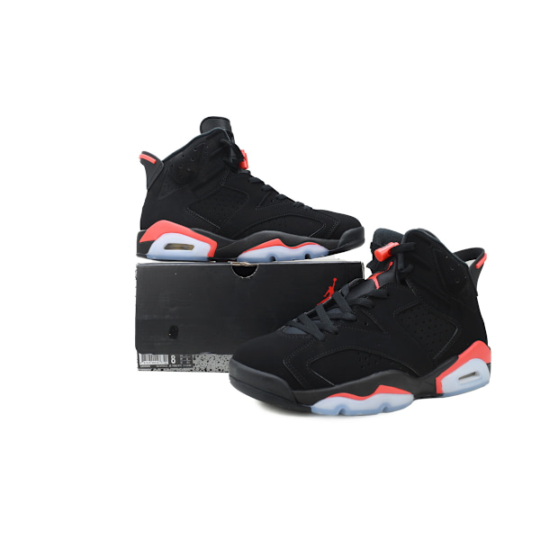 Jordans 6 Retro 'Infrared' 384664-060 Herr och Dam Original AJ6 Sneakers 38