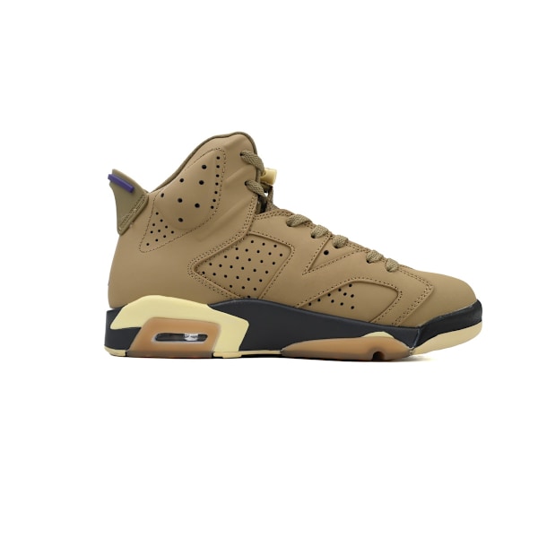 Jordans 6 Retro Gore-Tex \"Brown Kelp\" för män och kvinnor, original AJ6 sneakers 36