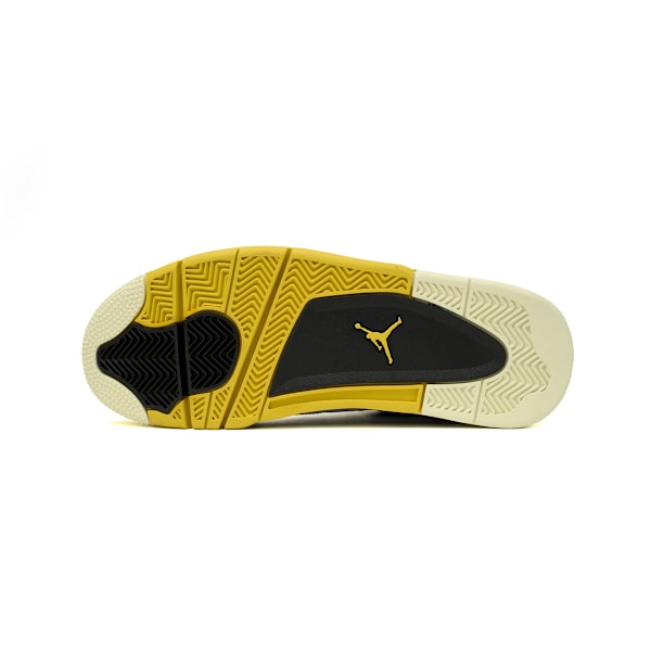 Jordans 4 Retro Vivid Sulfur för män och kvinnor, original AJ4-sneakers 44