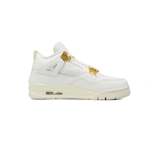 Jordans 4 Retro WMNS \"Sail\" AQ9129-170 för män och kvinnor, original AJ4-sneakers 41