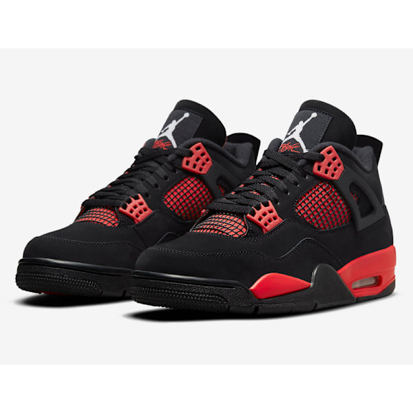 Jordans 4 Retro “Red Thunder” CT8527-016 Herr och Dam Original AJ4 Sneakers 37.5
