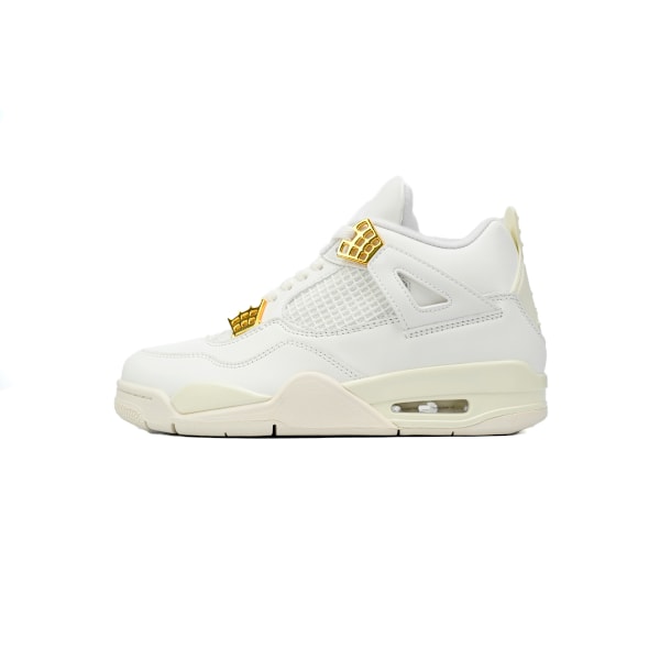 Jordans 4 Retro WMNS \"Sail\" AQ9129-170 för män och kvinnor, original AJ4-sneakers