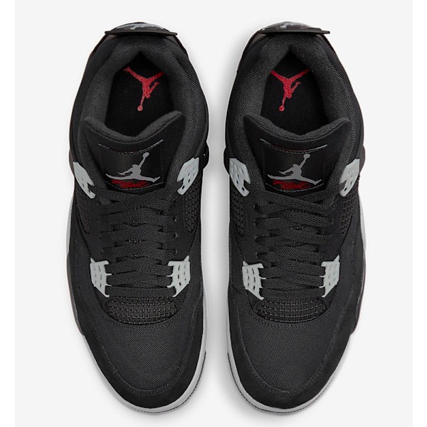 Jordans 4 Retro “Black Canvas” DH7138-006 Herr och Dam Original AJ4 Sneakers 41