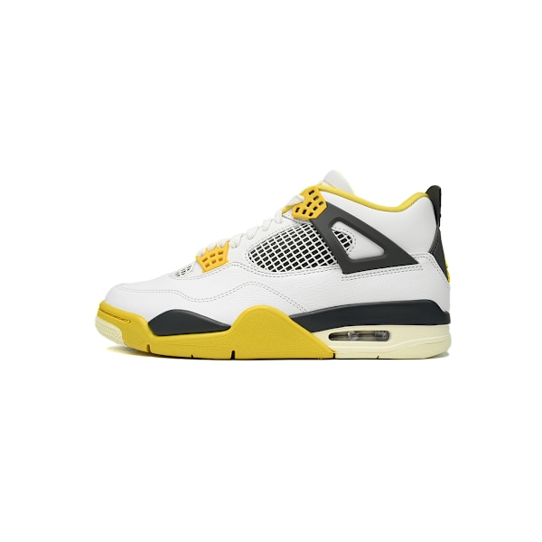 Jordans 4 Retro Vivid Sulfur för män och kvinnor, original AJ4-sneakers
