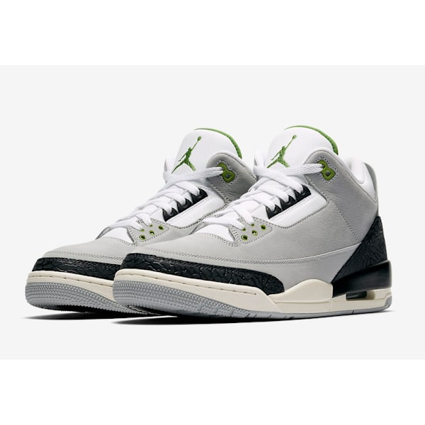 Jordans 3 Retro “Chlorophyll” 136064-006 för män och kvinnor, original AJ3 sneakers 40