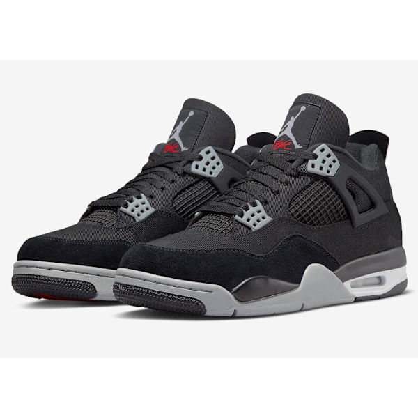 Jordans 4 Retro “Black Canvas” DH7138-006 Herr och Dam Original AJ4 Sneakers 40