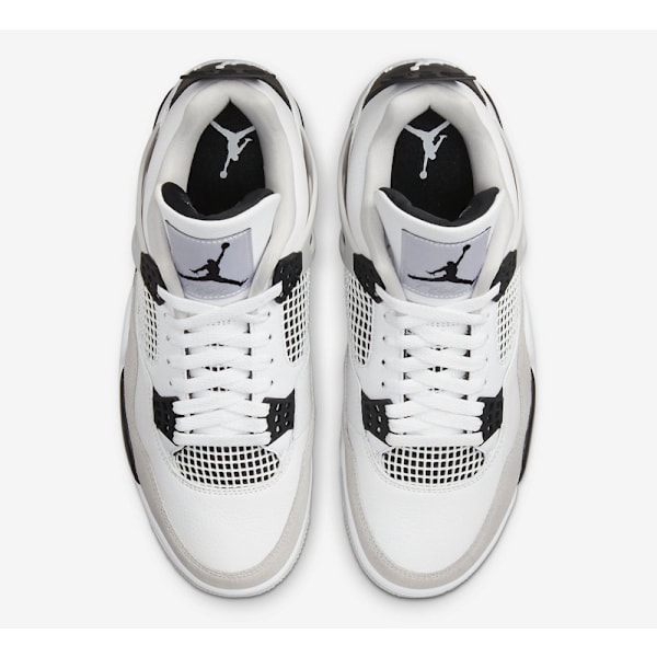 Jordans 4 Retro Military Black Herr och Dam Original AJ4 Sneakers 46