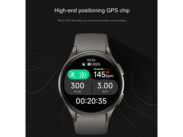 Smartwatch Amoled Bluetooth Opkald Stemmeassistent Multisport Sundhedsovervågning Grå