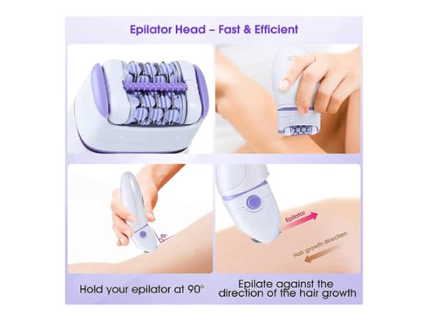 Epilator for hårfjerning for kvinner, dobbelt motsatt hode, hårfjerning for kvinner, lilla YEMAESRE