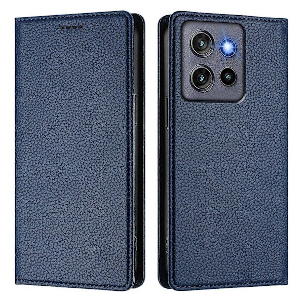 Plånboksfodral för Motorola Edge 50 Neo 5G RFID-blockerande Läder Mobilskal med Litchi-textur
