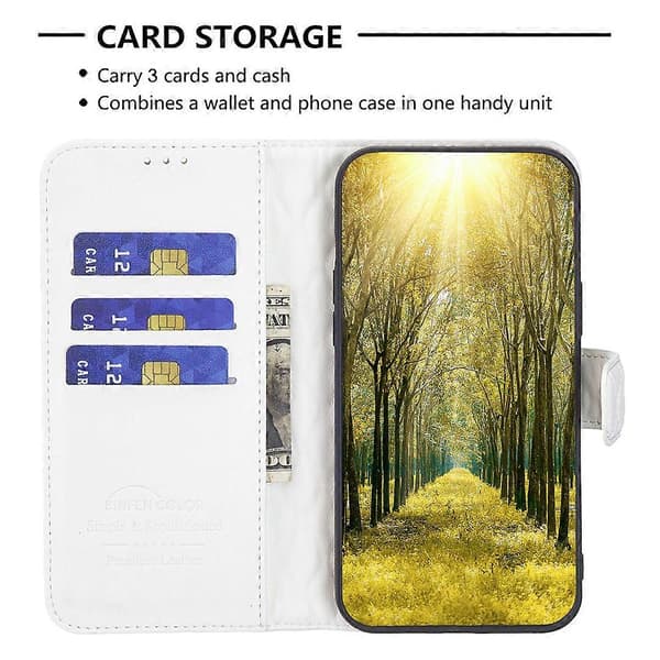 Anti-fall Läder Telefonfodral för Honor 100, Plånboksdesign