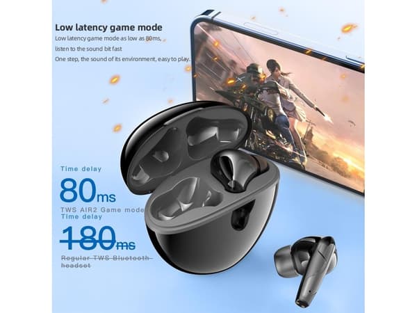 Brusreducerande trådlösa Bluetooth-hörlurar, vita