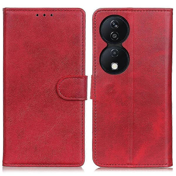 Læder Wallet Stand Case til Honor X7b 4G/Play 50 Plus 5G Kohud Tekstur
