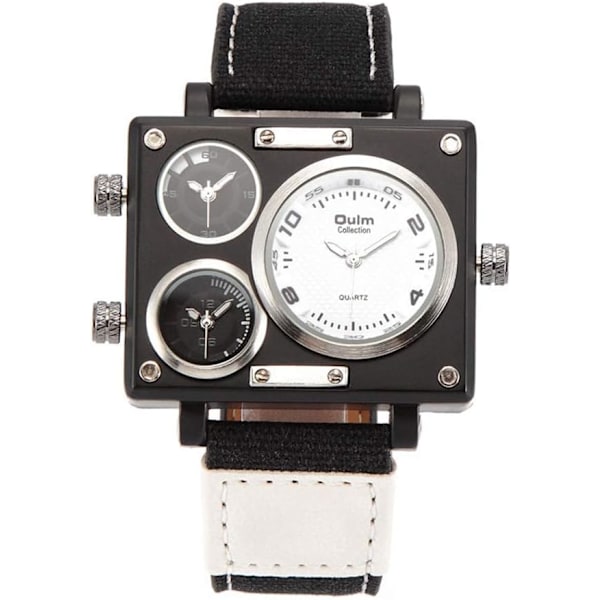 3595 Herrklocka Analog Kaffe Läderarmband 3 Sub-urtavlor