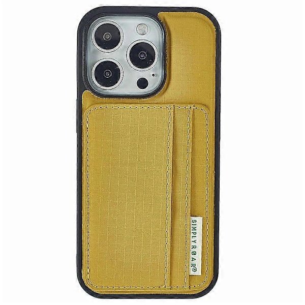 Skal för iPhone 16 Pro Max med korthållare, stativ, retro läderbaksida