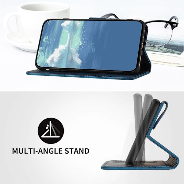 För Motorola Edge 50 Fusion 5G Geometriskt Läder Fullt Skydd Fodral Telefonskal