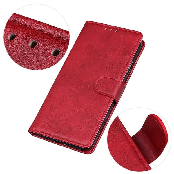 Læder Wallet Stand Case til Honor X7b 4G/Play 50 Plus 5G Kohud Tekstur