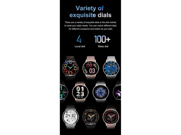 Da Donna Smartwatches Vandtæt Ip67 Bluetooth Opkald Sort