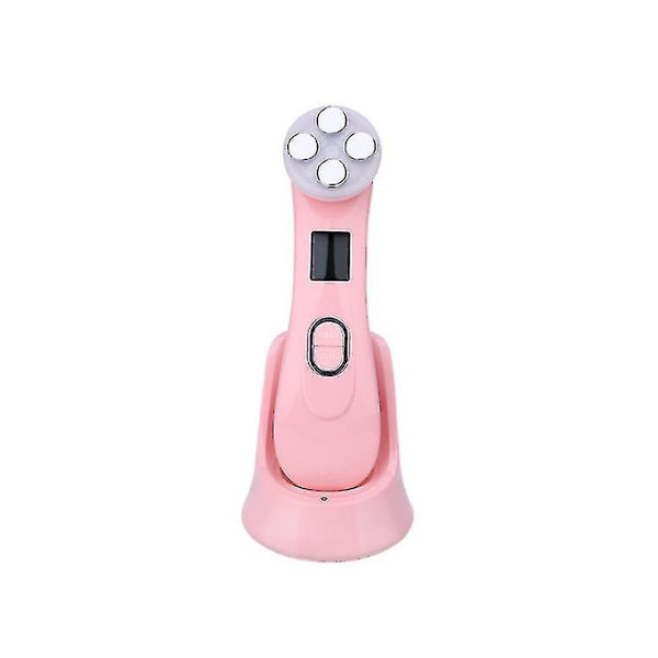 Ansiktsmassageapparat 6 i 1 Rynklyftande Uppstramande Maskin Anti-Aging Rynkborttagare Rosa YEMAESRE