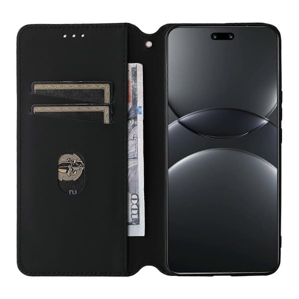 Læder Wallet Case med Rombe-mønster til Huawei nova 13 Pro 5G