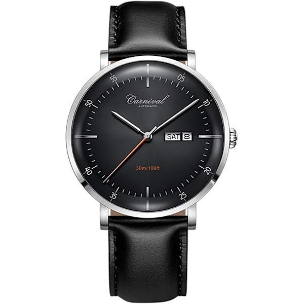 Lyxiga Klockmärken Automatisk Klocka Herr Läderarmband Casual Business Datumklocka