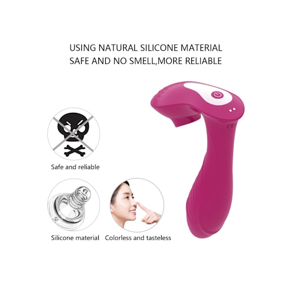 10 Hastigheter Fjärrkontroll Sugvibrator för Kvinnor (Rosa)
