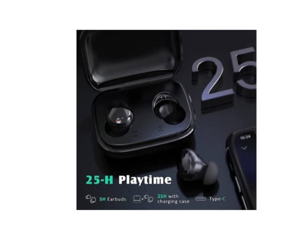 Vattentäta Bluetooth Stereo Hi-Fi Hörlurar Svart