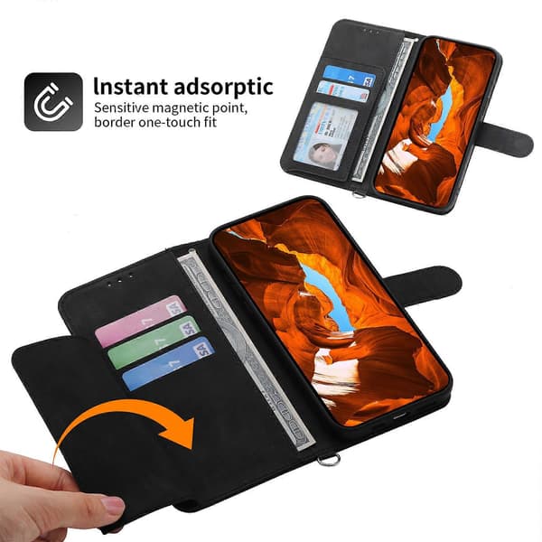 Honor X8b 4G Wallet Case med stropper og blomstermønstret læder