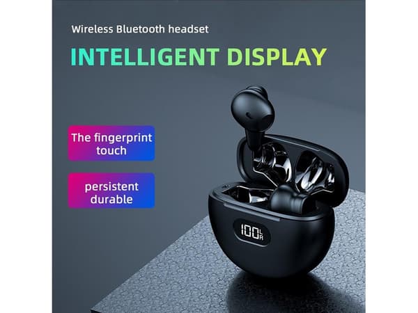 Svarta Bluetooth-hörlurar utan musik