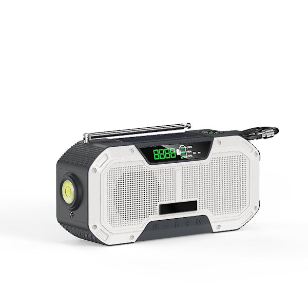 Solcellsdriven Vevradio Utomhus Nödradio 2000mAh Stor Kapacitet Radio Orange