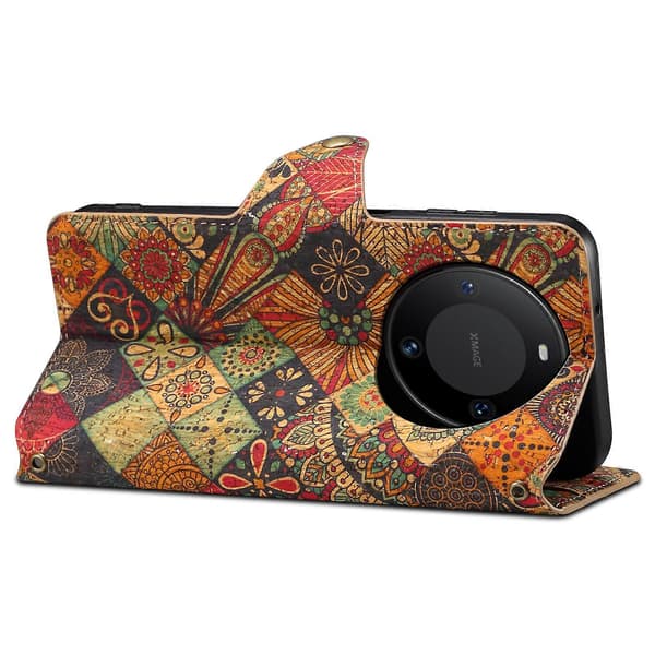 Læder Wallet Case med Blomstermønster til Huawei Mate 60