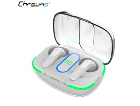 Chrons Trådlösa Laddningsbara Stereo Bluetooth Hörlurar Vit