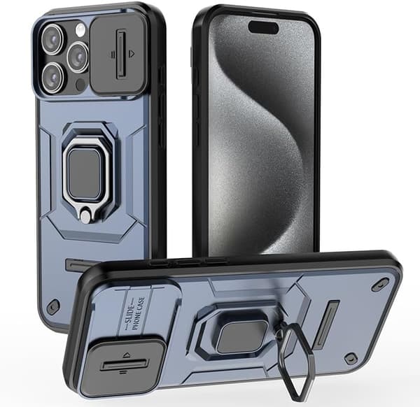 Telefoncover - Xiaomi Poco X7/Redmi Note 14 Pro 5G - Stødsikkert - Skydevindue - Blå Blue Xiaomi Poco X7/Redmi Note 14 Pro 5G