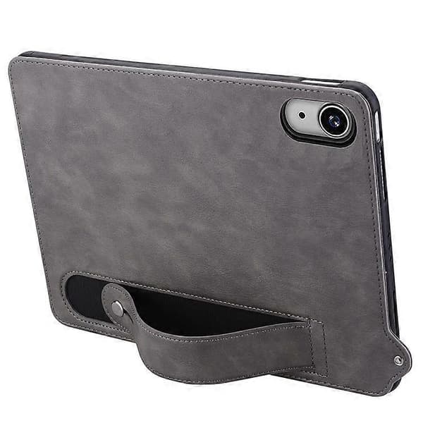 Lærveske for iPad mini (2024) (A2996 A2995) / mini (2021) (A2568) med håndstropp og stativ