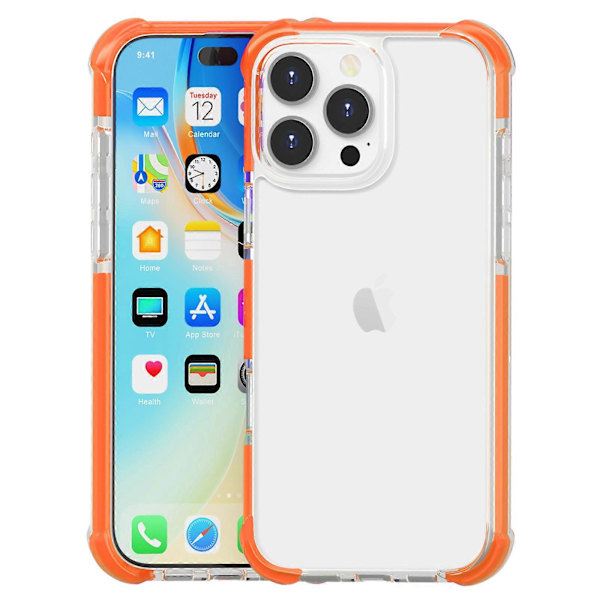 För iPhone 16 Pro TPU+TPE+PC Transparent Mobilskal