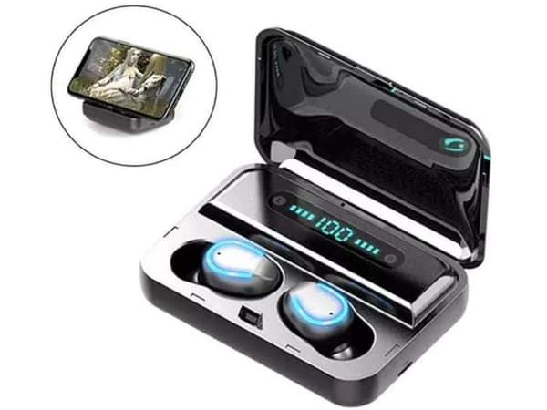 Svarta Bluetooth TWS Hörlurar